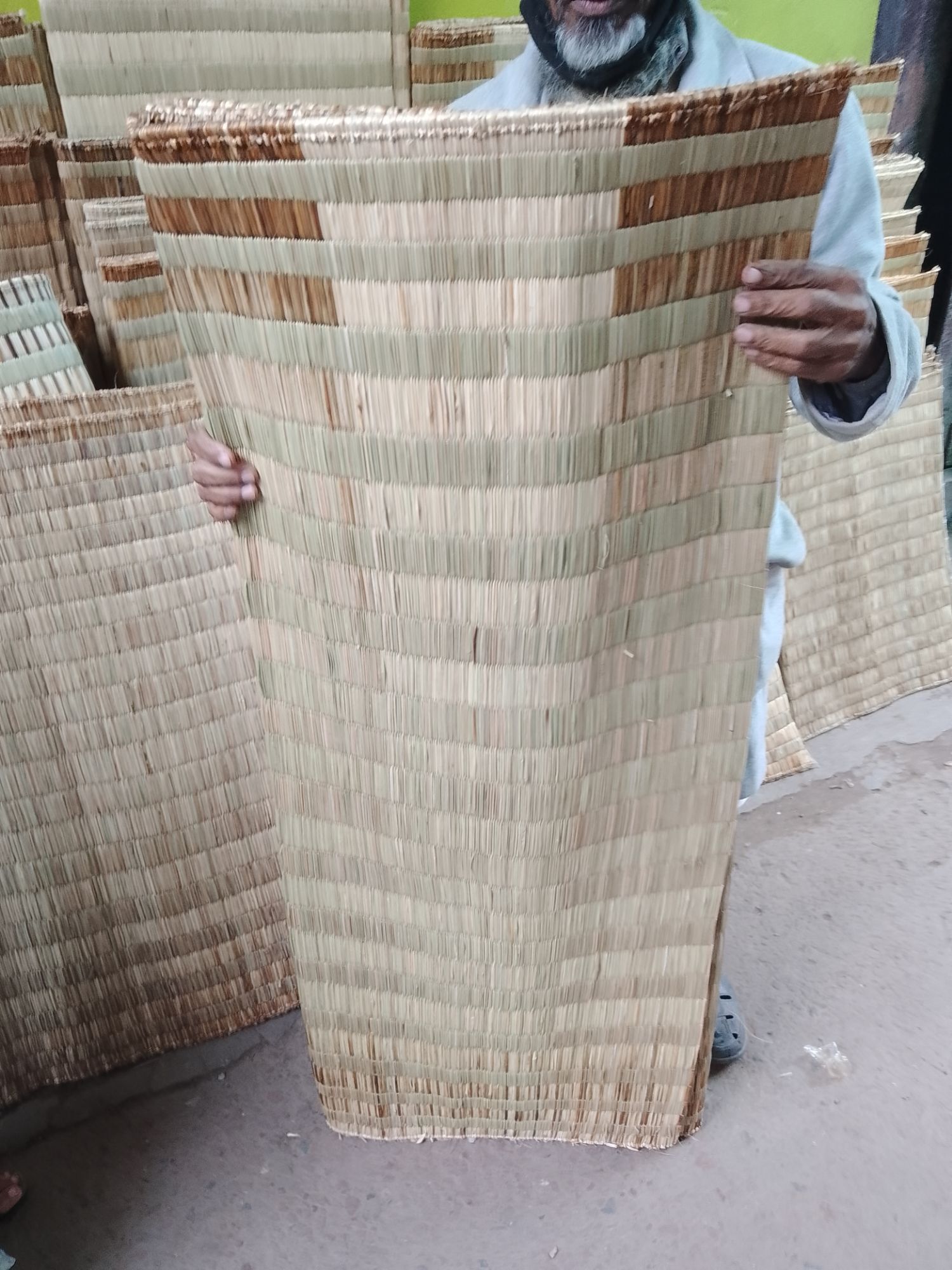 Hand-made mats for sleeping, praying and eating rice to escape the cold of the floor in winter. 