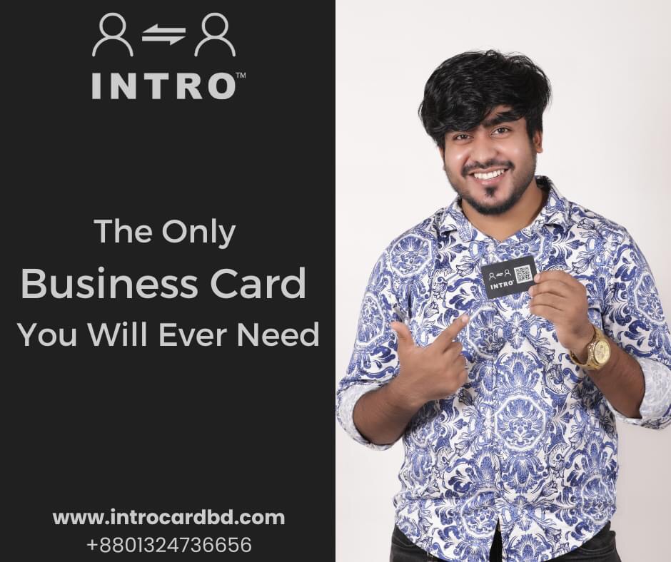 INTRO NFC CARD. DIGITAL VISITING CARD. INFINITY CARD.. 