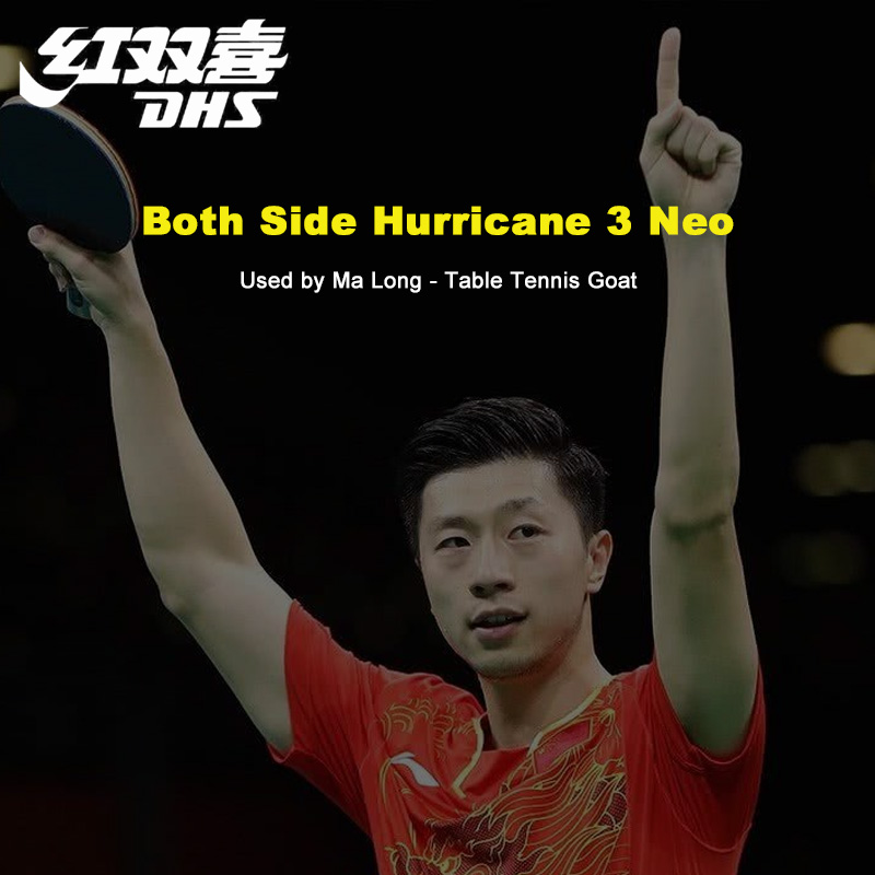 Original DHS Neo Hurricane 3 Table Tennis Rubber Sticky Professional Ping Pong Rubber with High-dense Sponge for Attack Loop. 