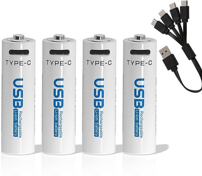 AiVR USB Rechargeable Batteries 4pc – AAA – 2550 MAh