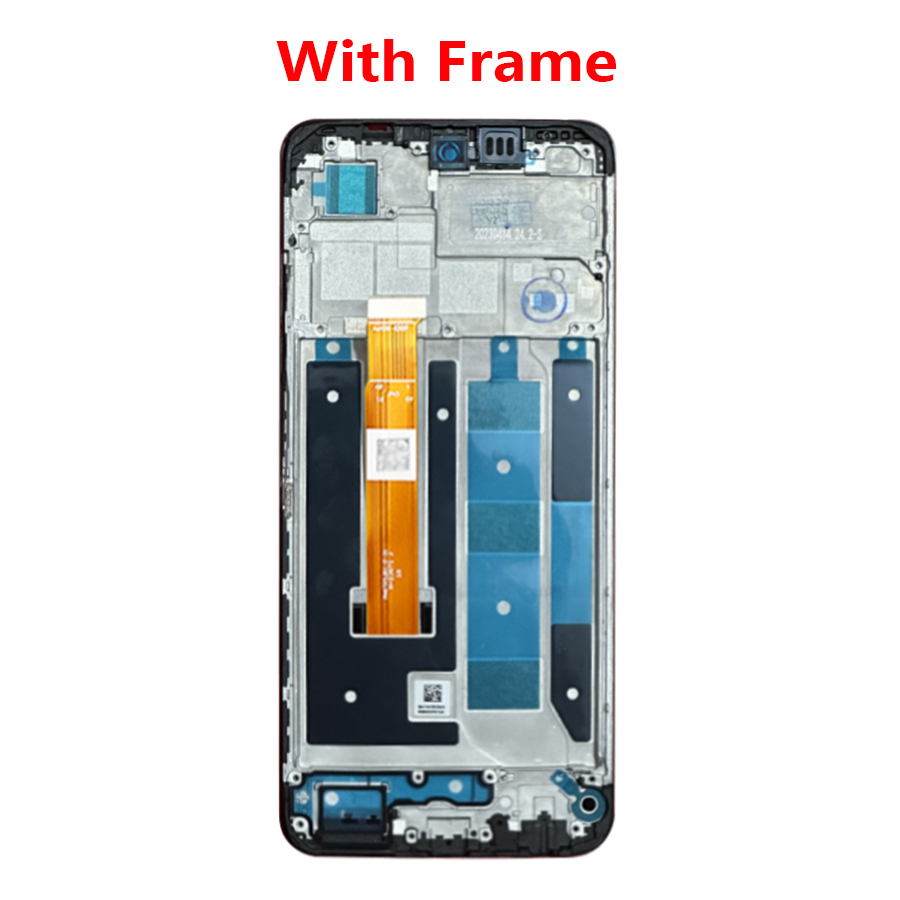 Screen With Frame For Realme C55 RMX3710 LCD Display Touch  Pantalla Digiziter Assembly Screen Replacement For Realme C55 LCD. 