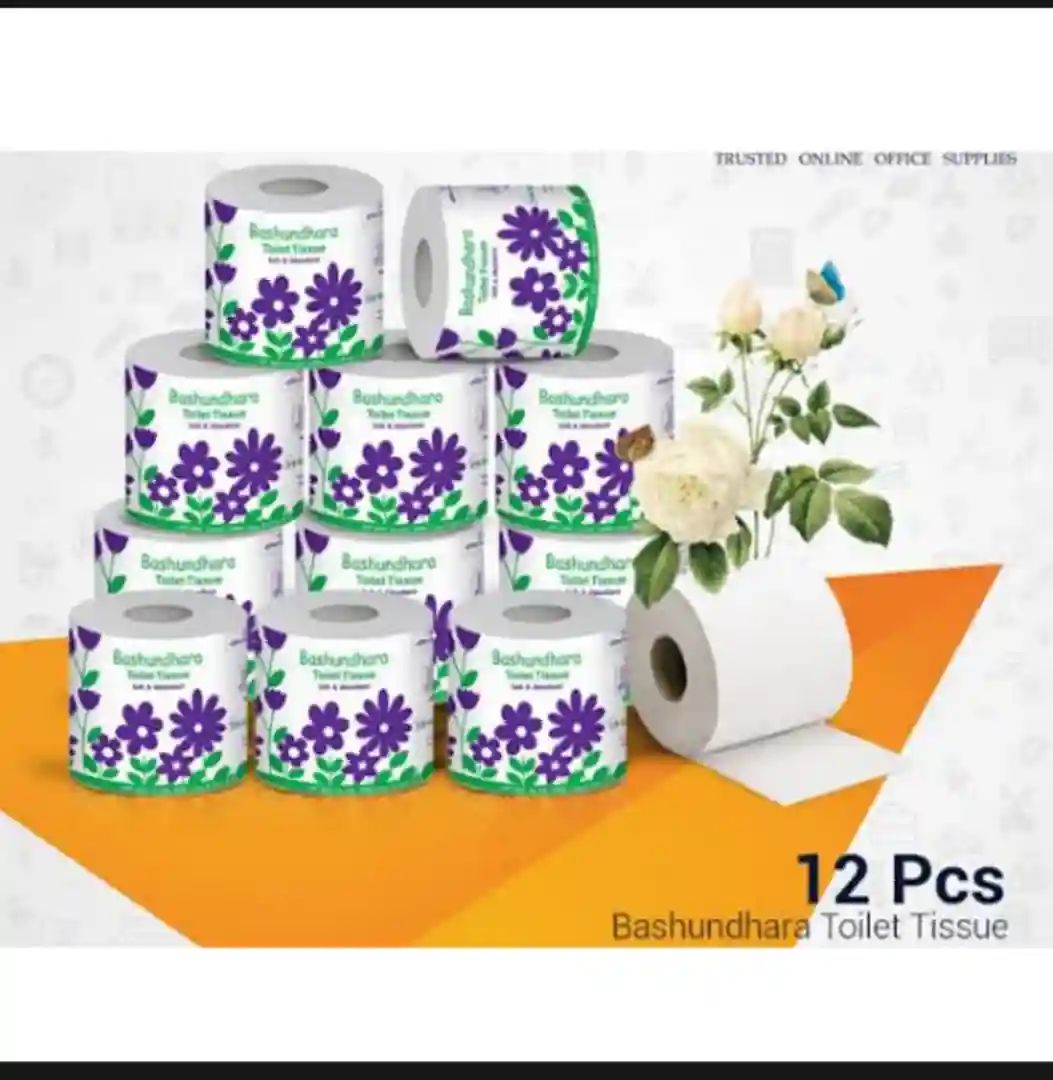 Bashundhara Toilet Tissue White 12 pices