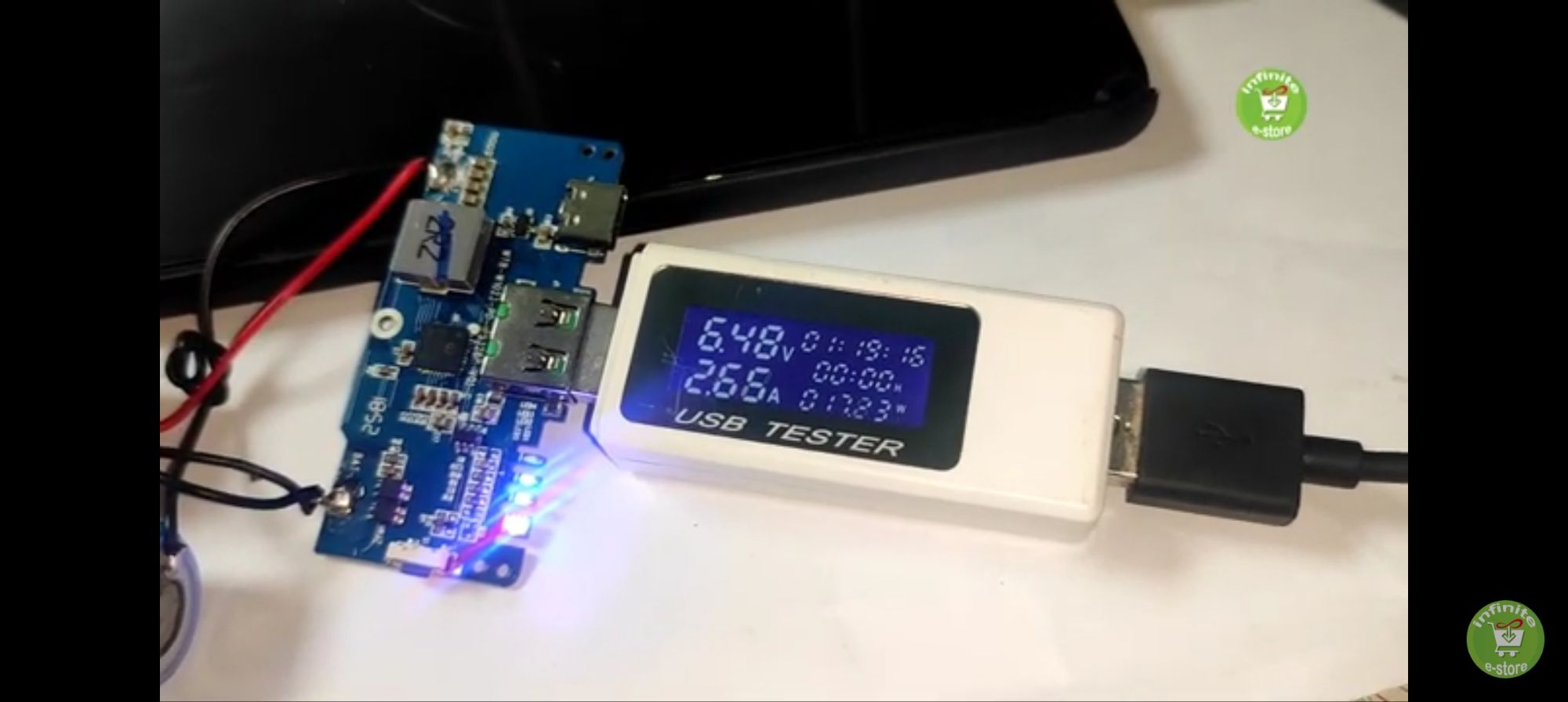 18W Quick Charge PD3.1   Digital Power Bank Circuit 3 in 1 Charging Input Output Port LED Display. 