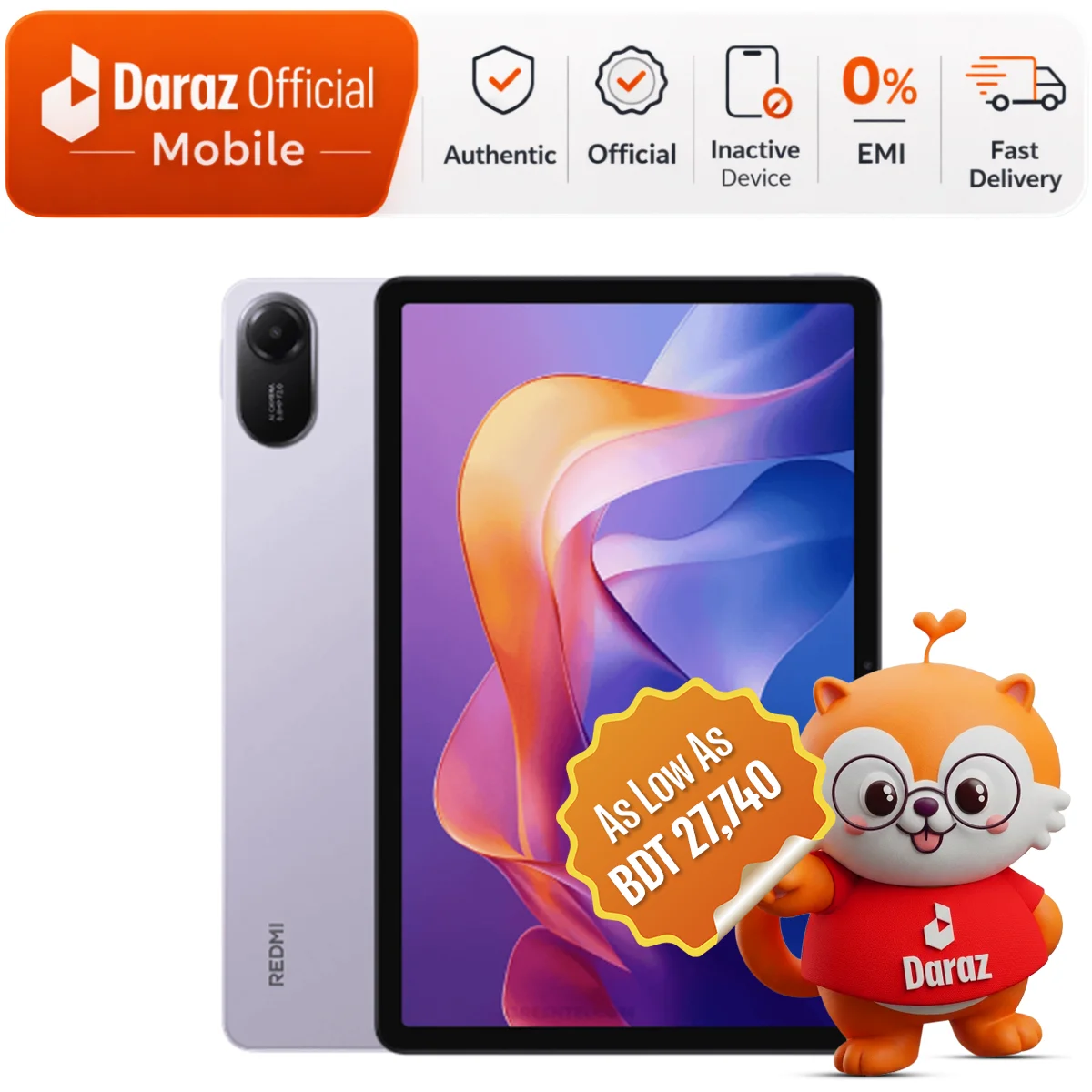 Xiaomi Redmi Pad 2 8GB/256GB (Wi-Fi) | 11" 2.5K Display | 9000mAh Battery | Official