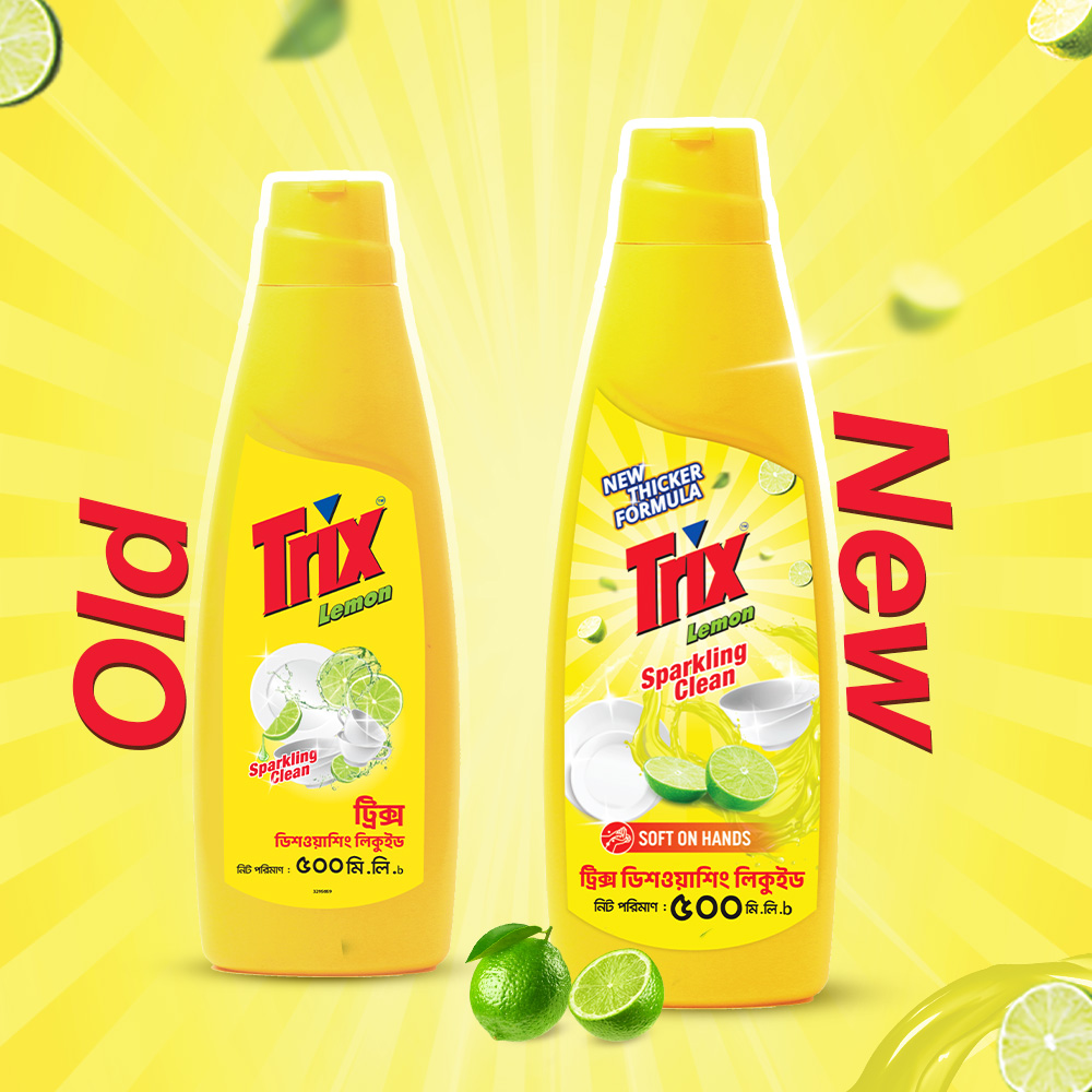 Trix Dishwashing Liquid 500ml, Lemon Fragrance for Scratch-Free ...