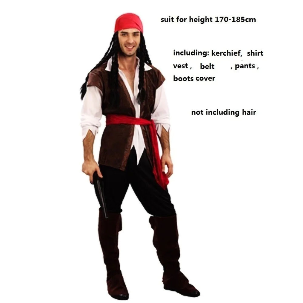 Pirate Cosplay Carnival Halloween Caribbean Pirates Couple Costume Captain Huntress Clubwear Play Suit Cosplay Fancy Party Dress. 