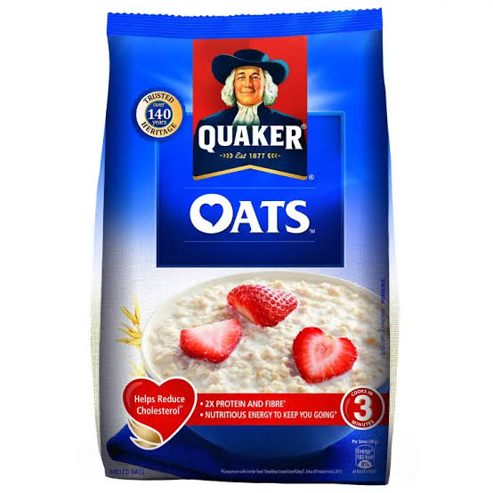 Quaker Oats 1kg, Rolled Oats Natural Wholegrain, Nutritious Breakfast Cereals, Dalia Porridge, Easy to Cook. 