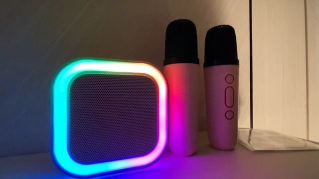 K12 Colorful Karaoke Sound System Speaker With 2 Wireless Karakoke Speaker. 