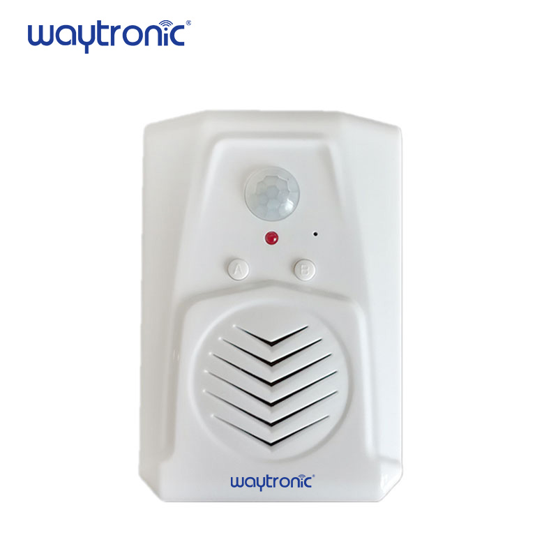 MP3 Downloadable Wireless PIR Motion Sensor Activated Player Infrared Doorbell Shop Store Welcome Voice Reminder with USB Cable. 