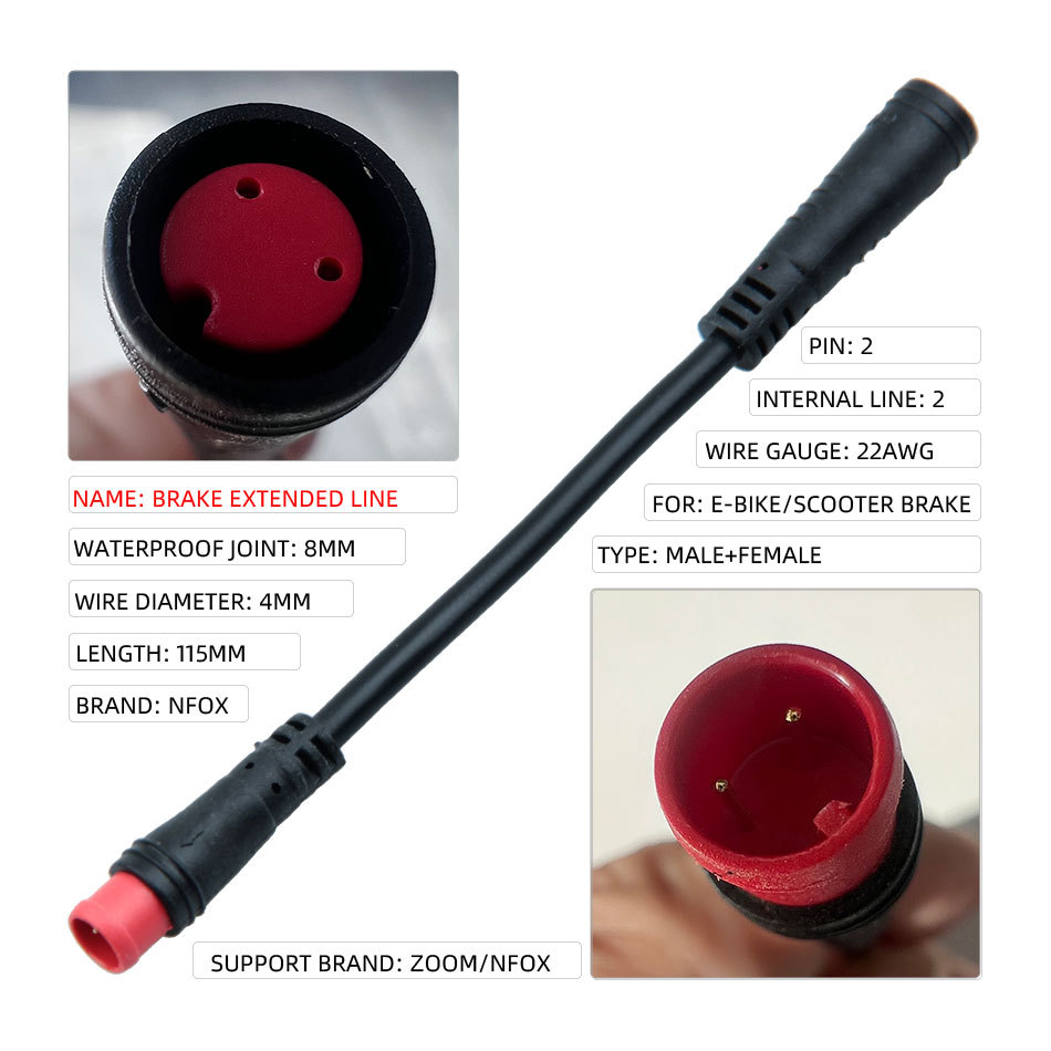 NFOX Brake Broken Wire Extension Sequence Transfer Magnetic Induction Signal Line for Electric Scooter E-bike Cable Bafang Motor. 