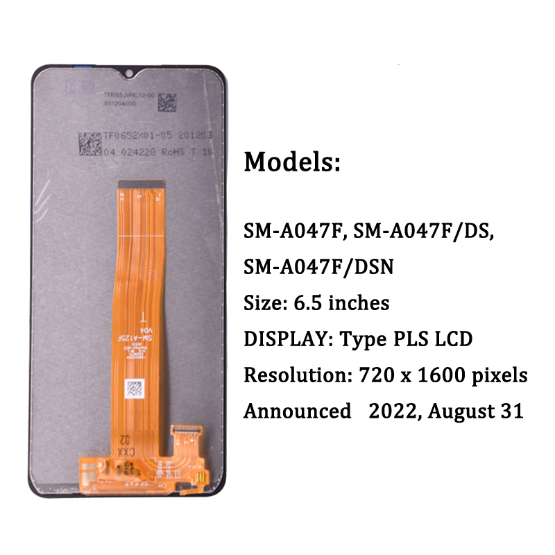 6.5" For Samsung A04S LCD A047 LCD Display Touch Screen Digitizer For Samsung SM-A047F, SM-A047F/DS LCD Screen. 
