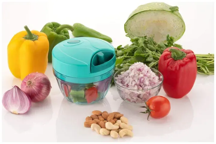 Handy Vegetable, Fruit, Dry Fruit Salad Maker Quick String Chopper Machine, With 3 Stainless Steel Blades. 