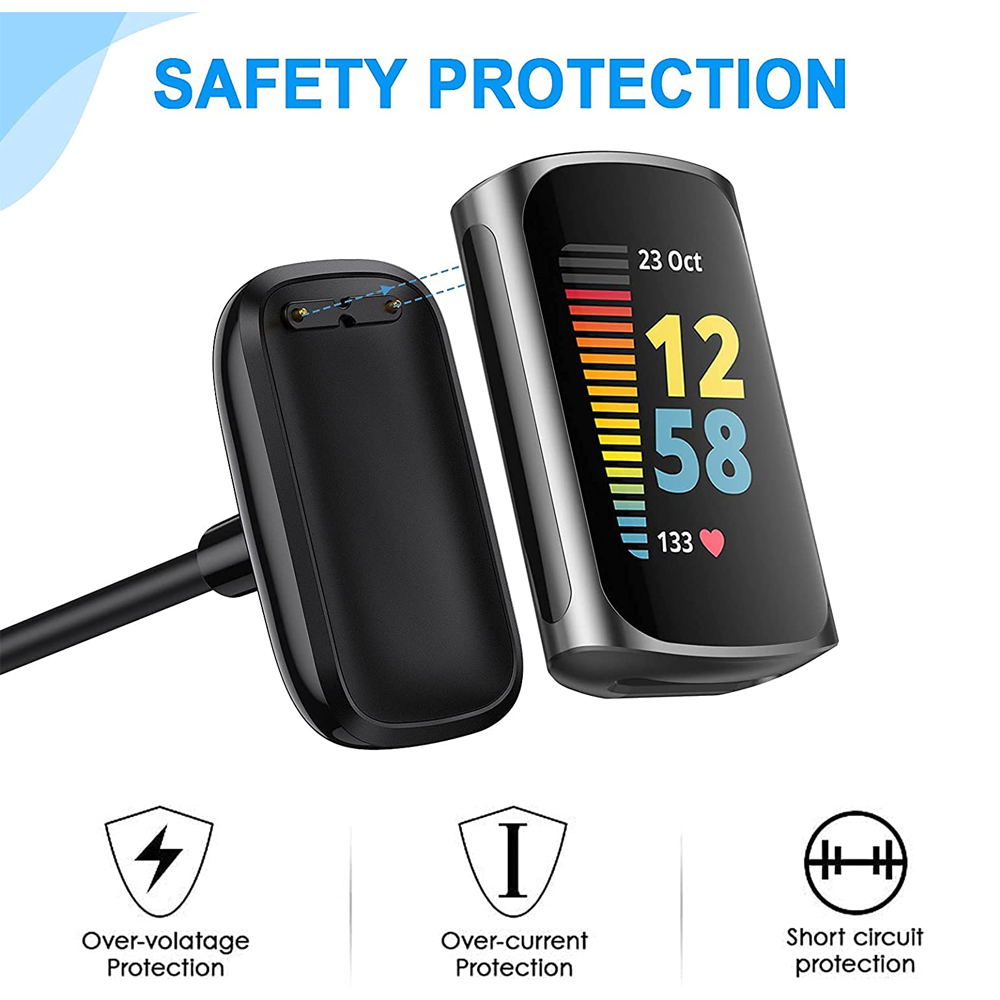 Charger for Fitbit Charge 6/ Charge 5 Charge Cable for Fitbit Luxe Charging Cord Magnet 1m Charge5 Charge6 Chargers. 