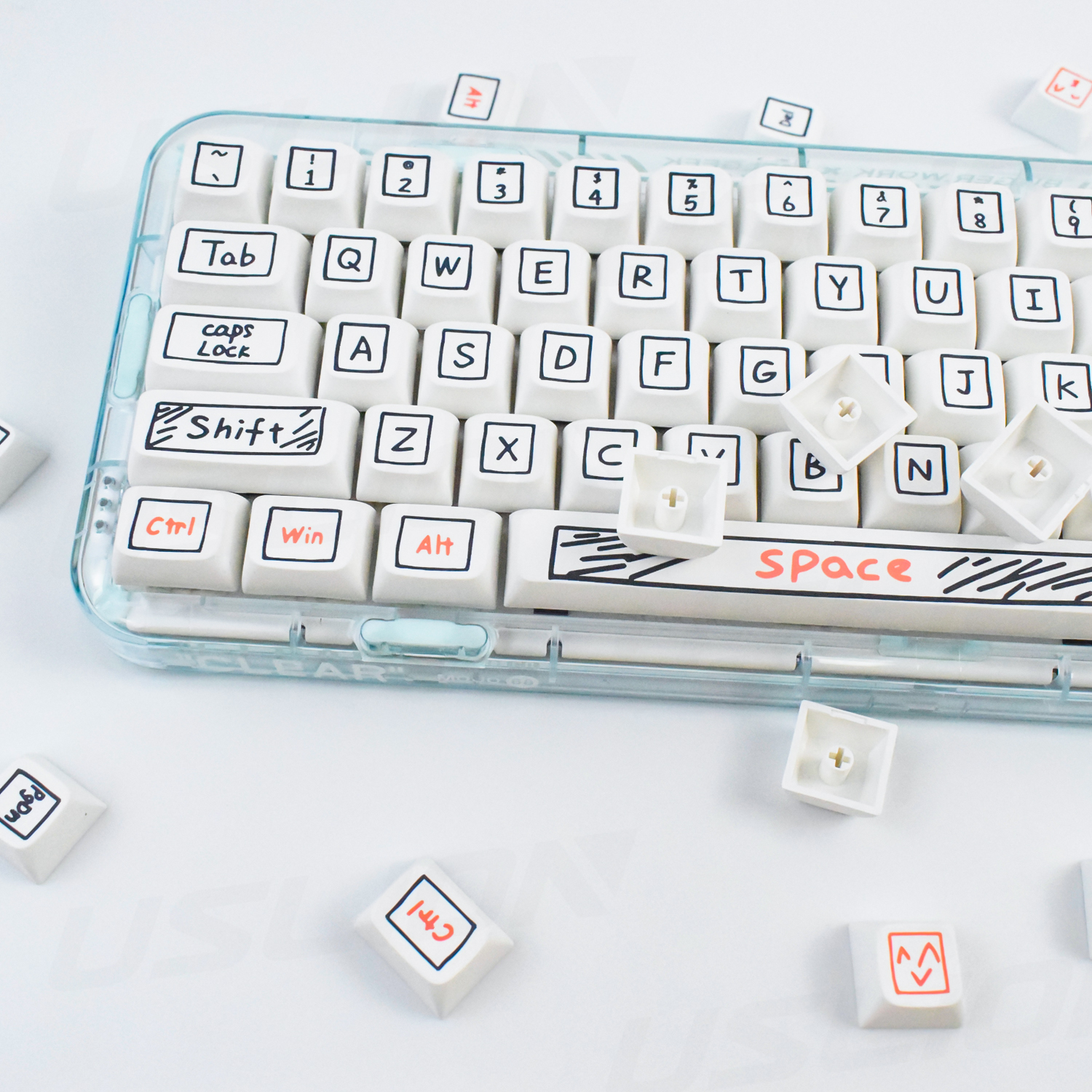 Graffiti Keycap XDA Profile PBT Keycaps 125 Keys For Mx Switch Mechanical Keyboard Custom Cute Anime Key Caps personalizadas Set. 