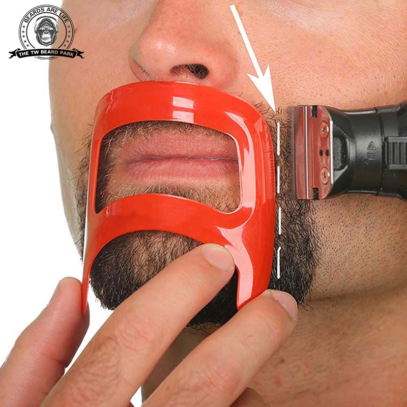 1pcs Goatee Shaving Template Shaping Edge Up Tool for Goatee Trimming Lineup Beard Grooming Kit for Men Barber Supplies