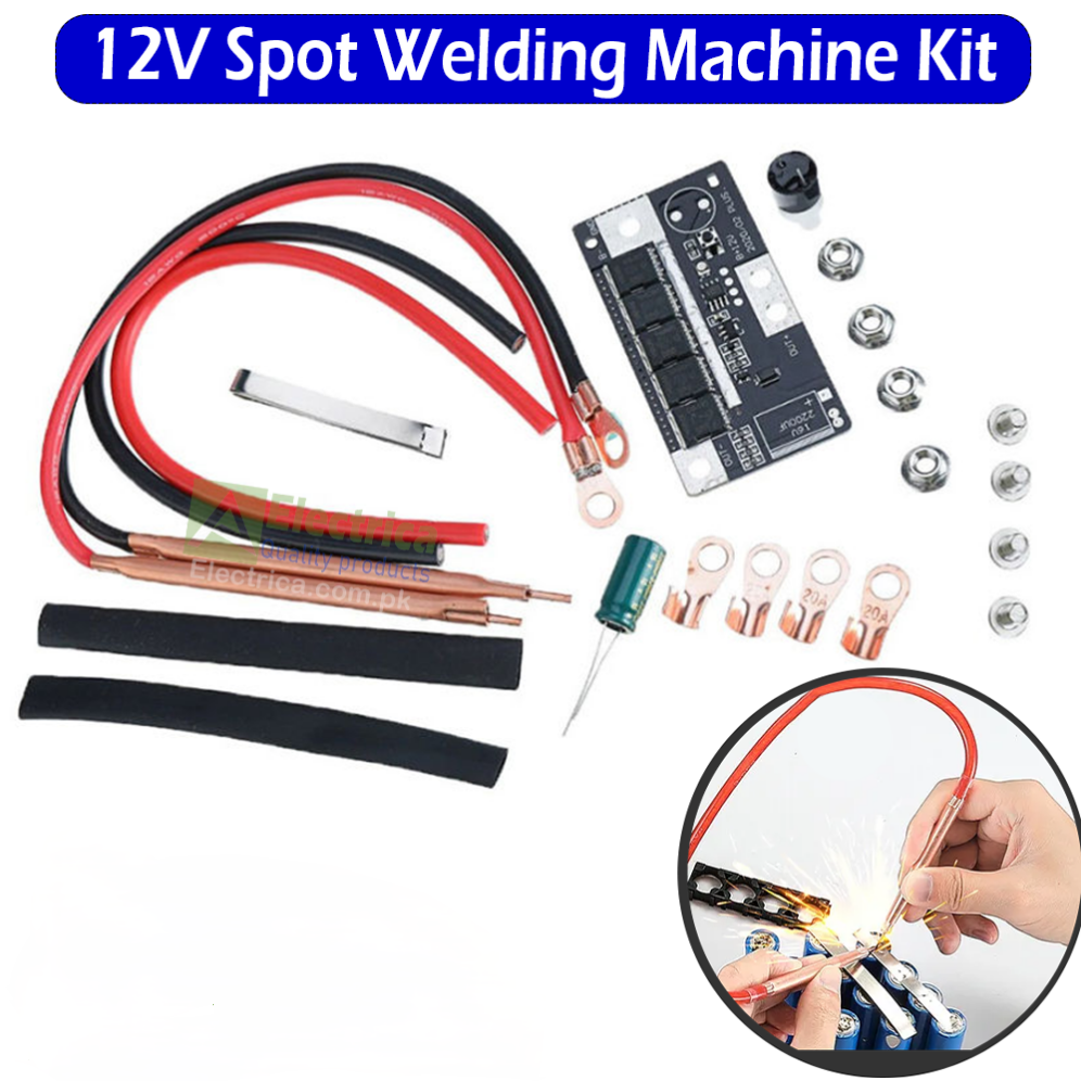 Spot Welder DIY Kit Portable 12V Battery Energy Storage Spot Welding Machine PCB Circuit Board Soldering Equipment for 18650 Lithium-ion Battery