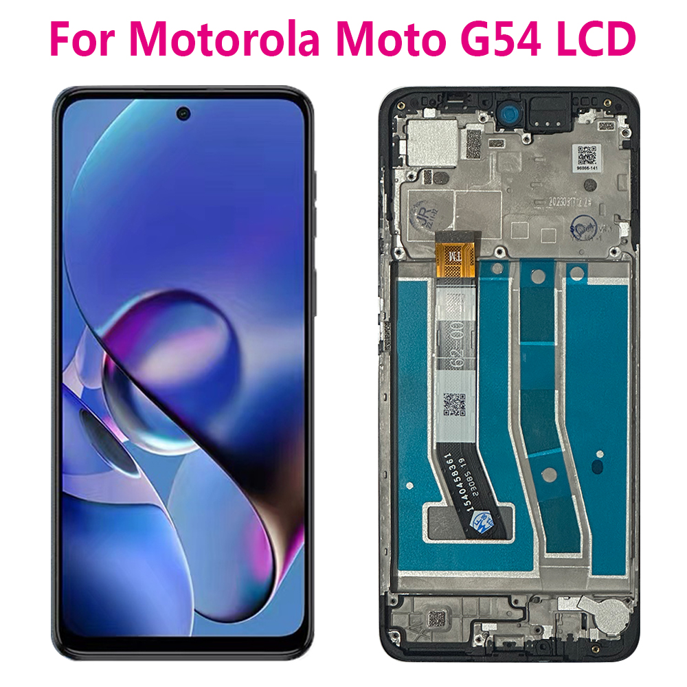 6.5" Screen For Motorola Moto G54 LCD Display With Frame Touch Screen Panel Digitizer Assembly Replacement For Moto G54 LCD