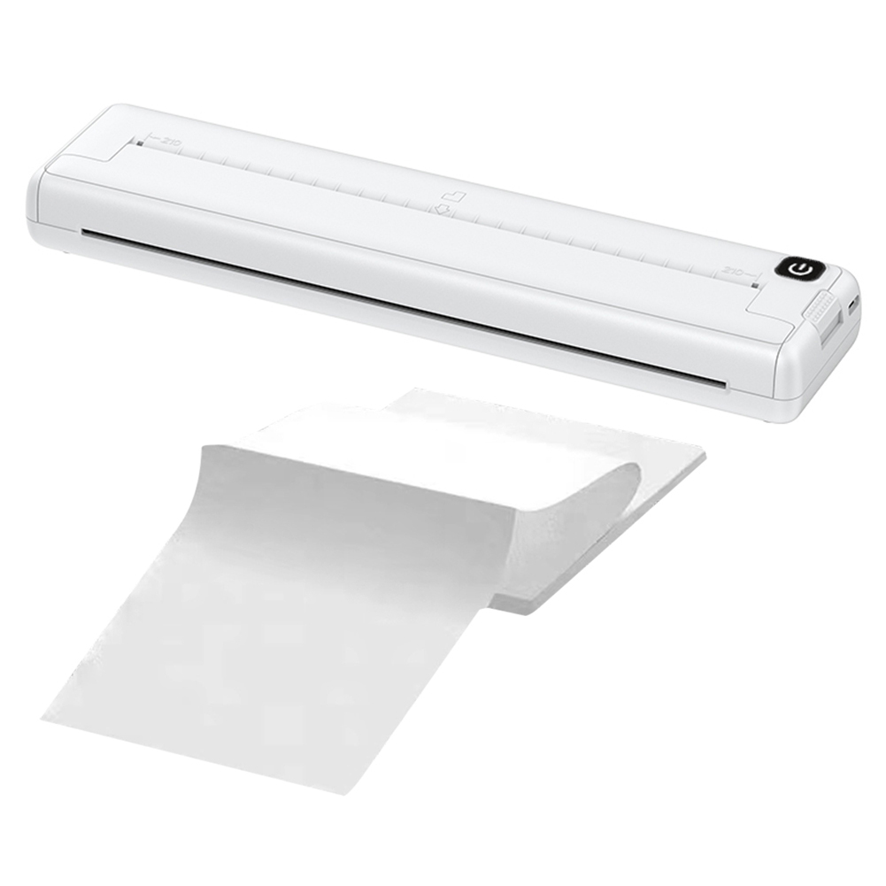 Wireless A4 Thermal Printer Inkless Portable Thermal Printer Bluetooth-compatible Printing Paper Replacement Easy To Use. 