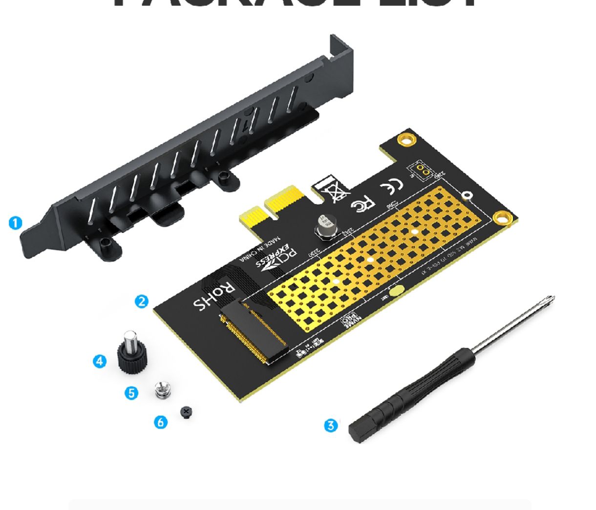 M.2 NVME SSD to PCIe 4.0 x4 Adapter Card, PCIe 3.0 x4 Adapter Card 2280 SSD PCIE X4 Expansion Card for Desktop PC, PCI-E GEN4 16Gbps Full Speed. 