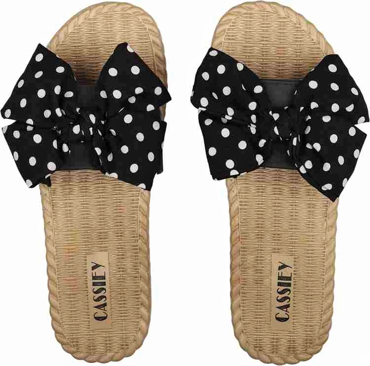 Eva Woman Slippers Solid Open Toe Flats Black, White, Green Woman slides