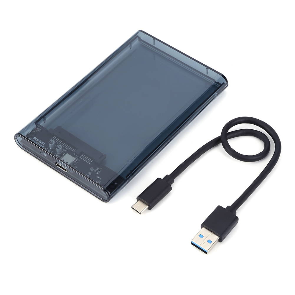 2.5 inch HDD Case SATA To USB3.1 8TB External Hard Drive Case 10 Gbps 8TB SSD Box USB3.0 To Type-C Transparent Hard Disk Box. 