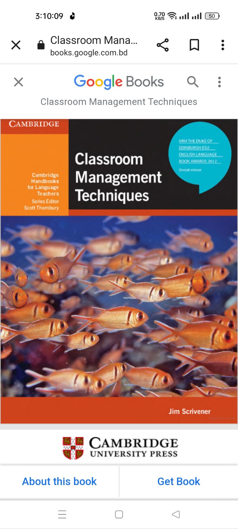 Classroom Management Techniques by Jim Scrivener. 