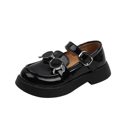 sunglass designed pump shoe for girls..glossy leather material and hook lock up