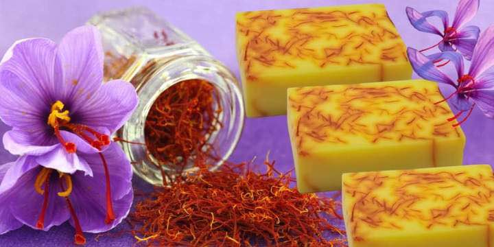 Saffron Goats Milk Soap 100 gm for Face & Body (Premium Quality). 