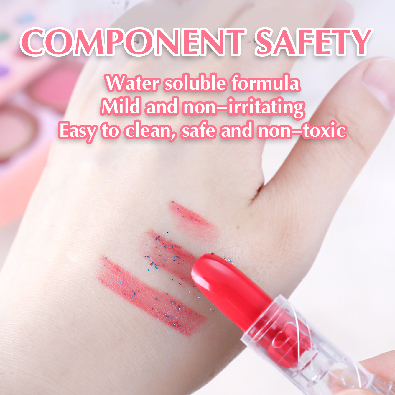 Kids Washable Makeup Girl Toys - Kids Makeup Kit for Girl, Real Make Up Set,  Birthday Gift Toys for Girl 4 5 6 7 8 9 10 Year. 