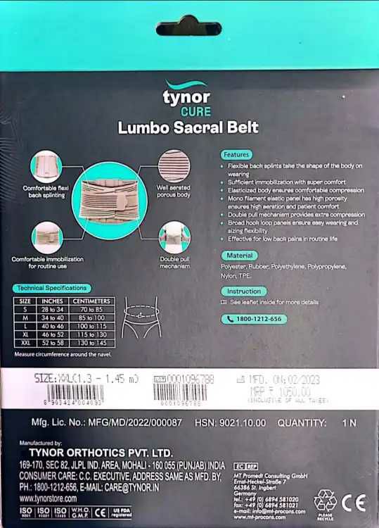 Lumbo Sacral belt tynor