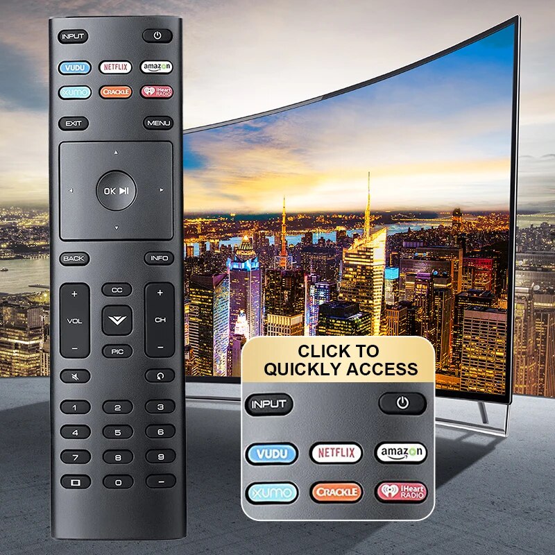 Universal Remote Control, XRT136 for VIZIO All LED LCD HD 4K UHD HDR Smart TVs. 