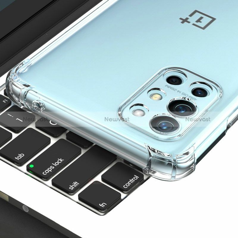 For OnePlus 9R Silicone Airbag Cover Shockproof Transparent Protective Clear Back Cover Tpu Case - Camera (Back Case Cover For Smartphone). 