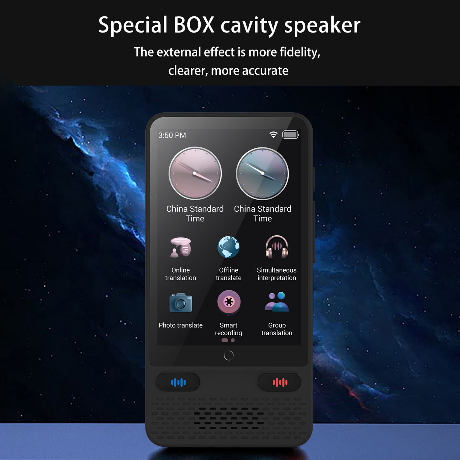 Portable Language Translator Device S85 with 138 Languages Voice Translating Offline Translation Support Voice Video Recording. 