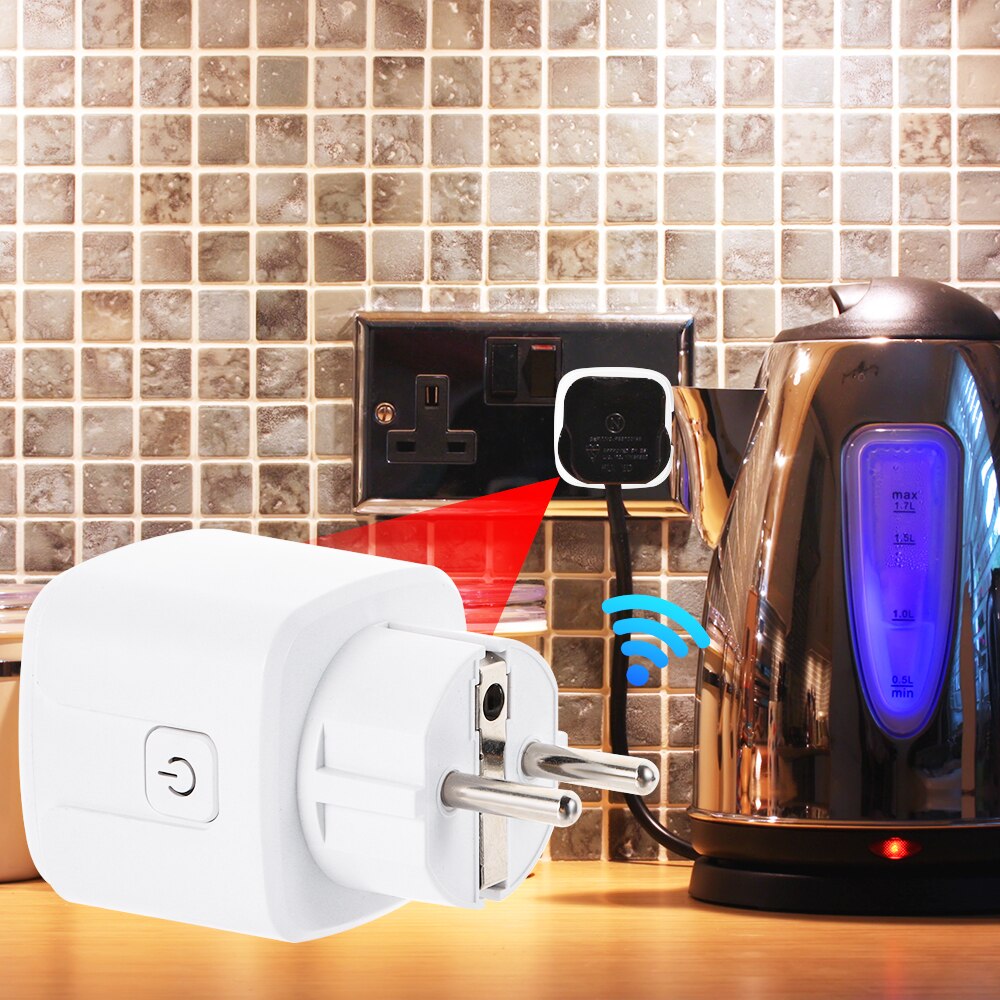 16A EU Smart Wifi Plug Energy Power Meter Monitor Smart Home Wireless Socket For Outlet Works Alexa Google Remote Control. 