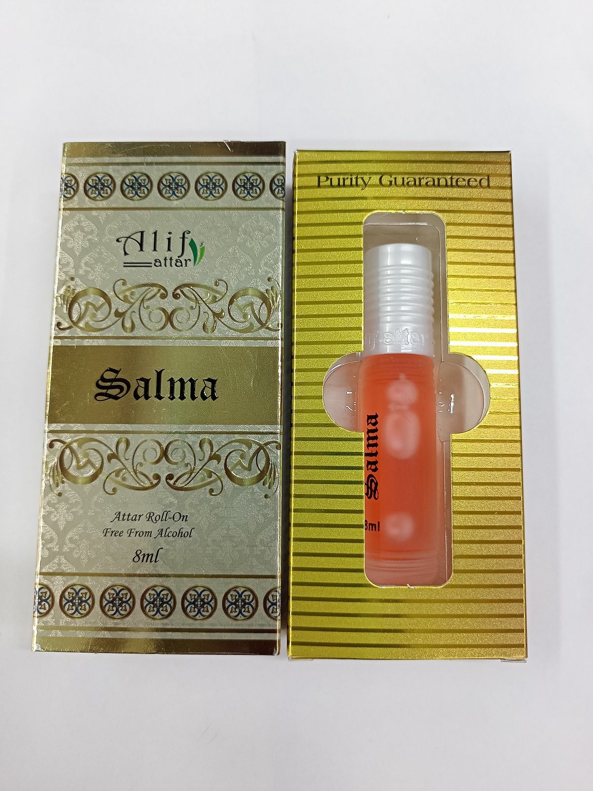 Alif Salma Attar Long Lasting Roll On Non Alcoholic Perfume (হালাল) - 8ml.