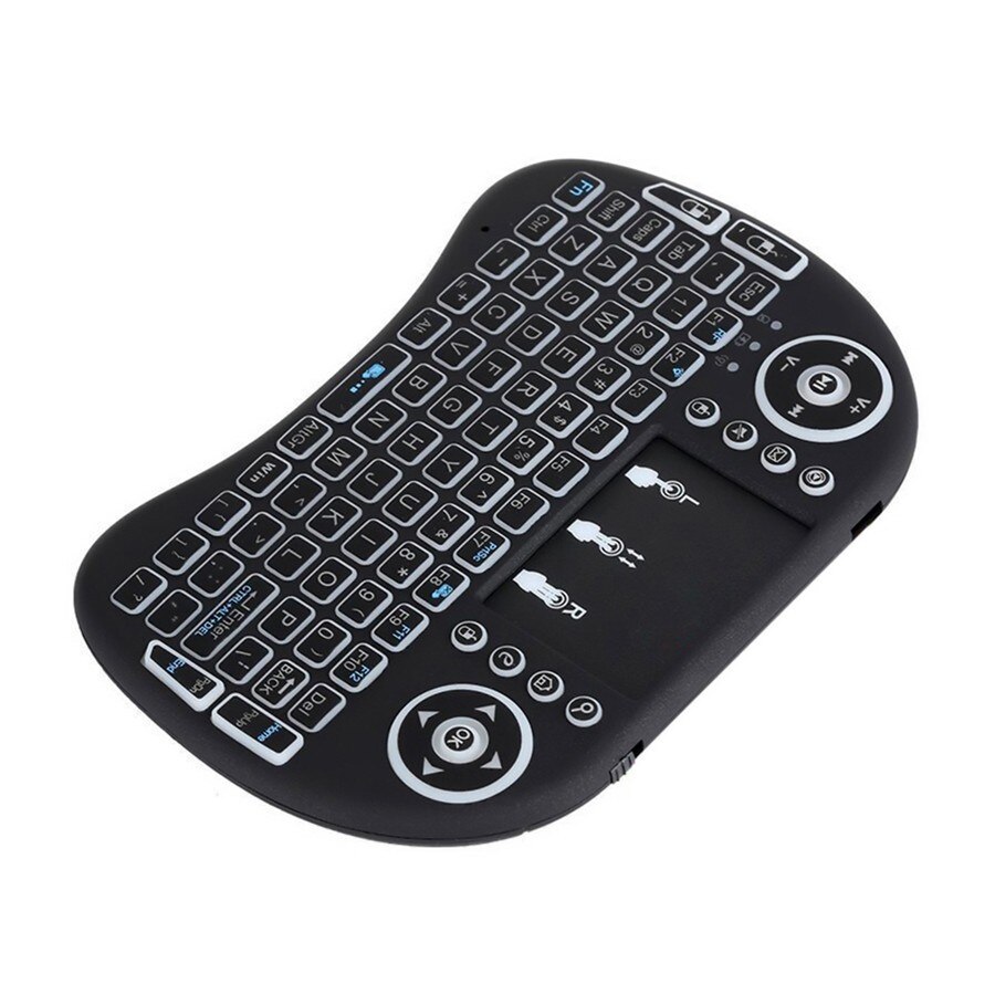 I8 Mini Wireless Keyboard Backlight 2.4G Air Mouse Remote Control Touchable Handheld for Smart Android TV Box Desktop PC. 