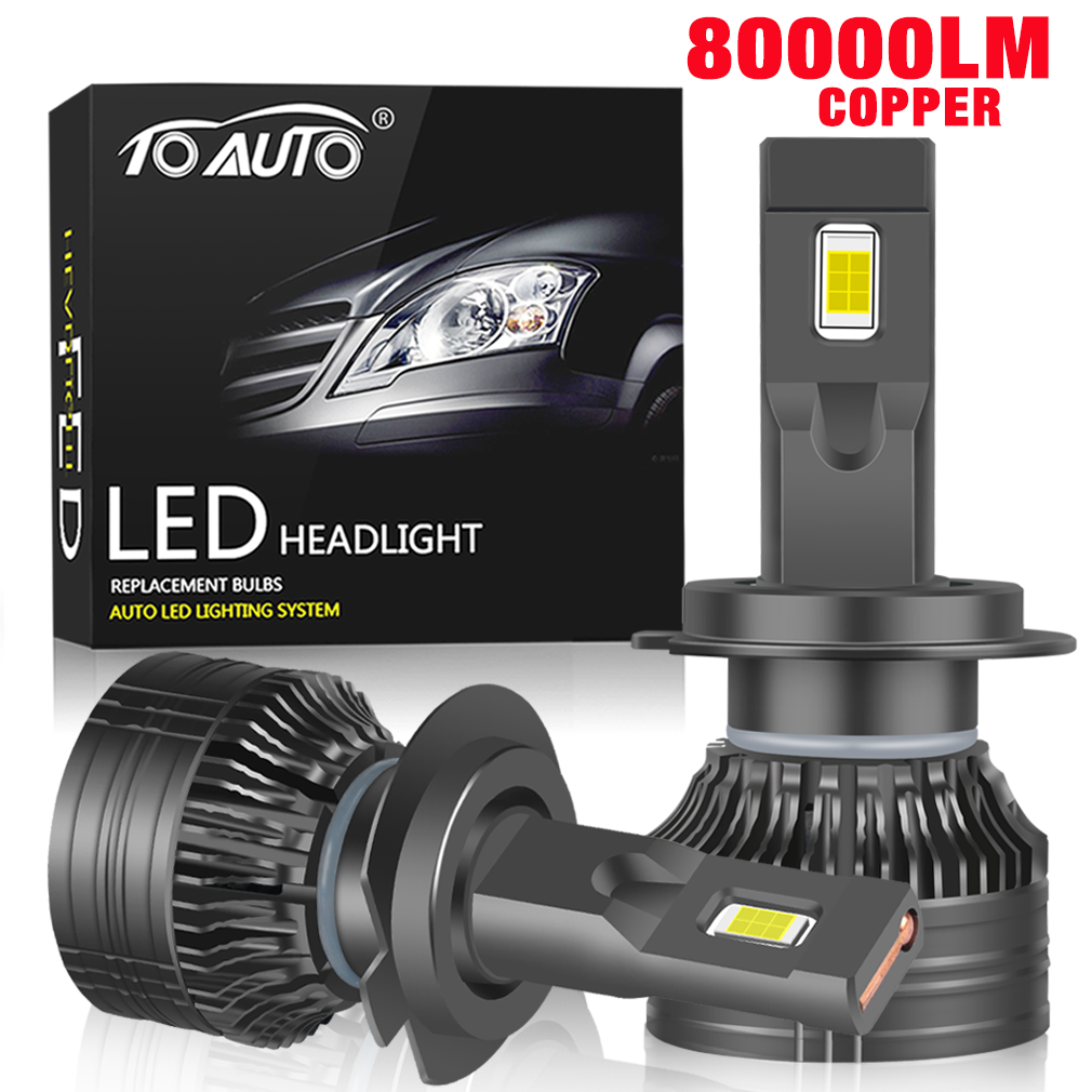130W H7 Led H4 H1 H8 H11 9005 HB3 9006 HB4 LED Bulb 80000LM F5 Plus Car Headlight Canbus 3570 CSP Auto Turbo 6000K White 12V 24V