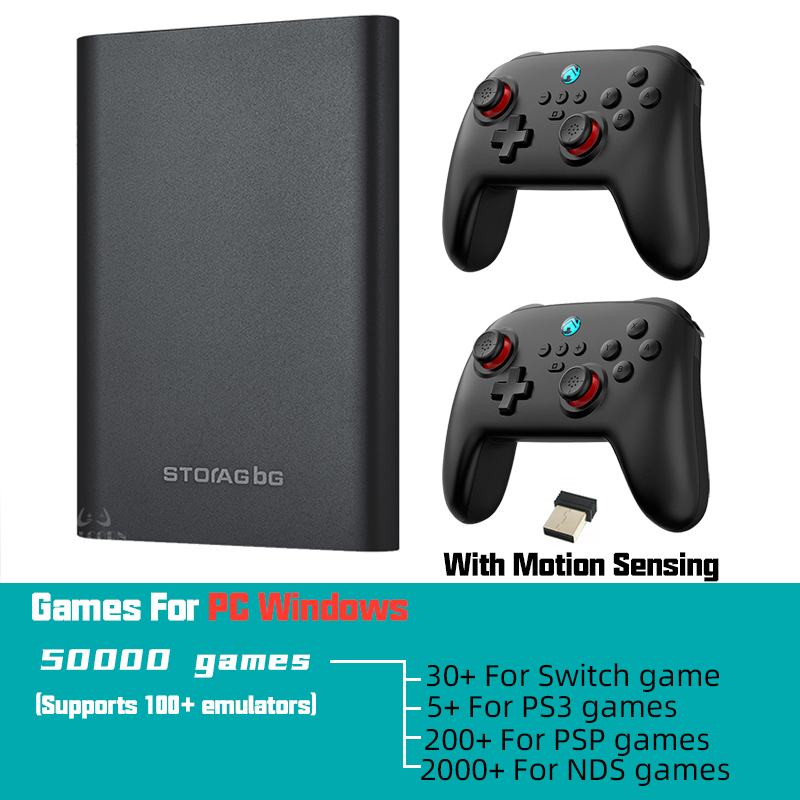 750GB Portable External Hard Drive Disk Build in 50000 Games for PS3 PSP Switch Plug and Play Retro Video Game Console. 