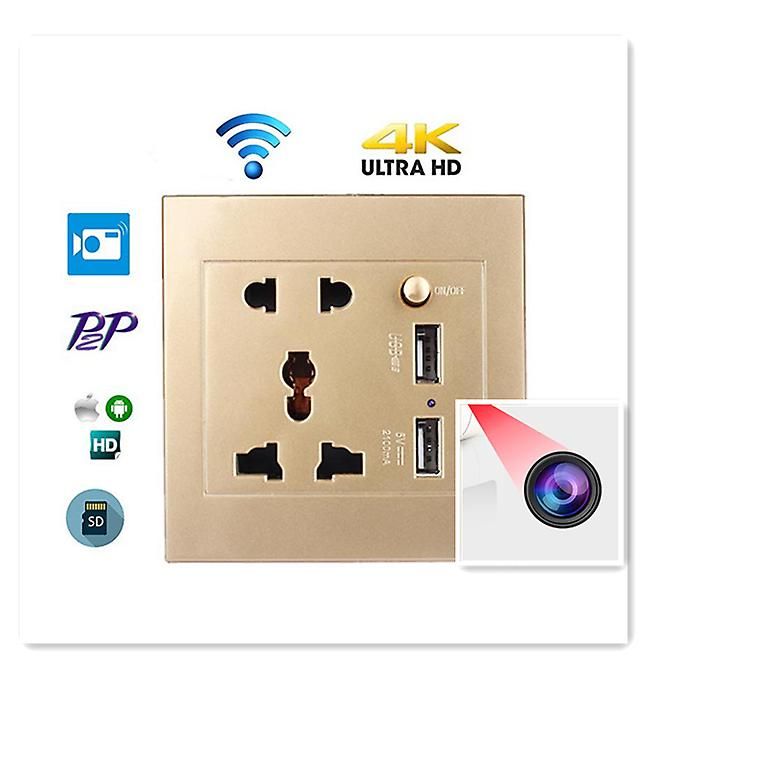 Wifi Ip 1080p Camera Dvr Wall Plug Socket Video Record Cctv Wall Camera. 