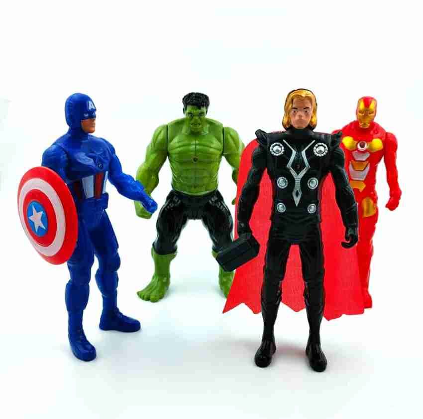 Super Heroes Figures Set, Marvel Action- Pack of 5 PCS Plastic Marvel Action Toy Set. 