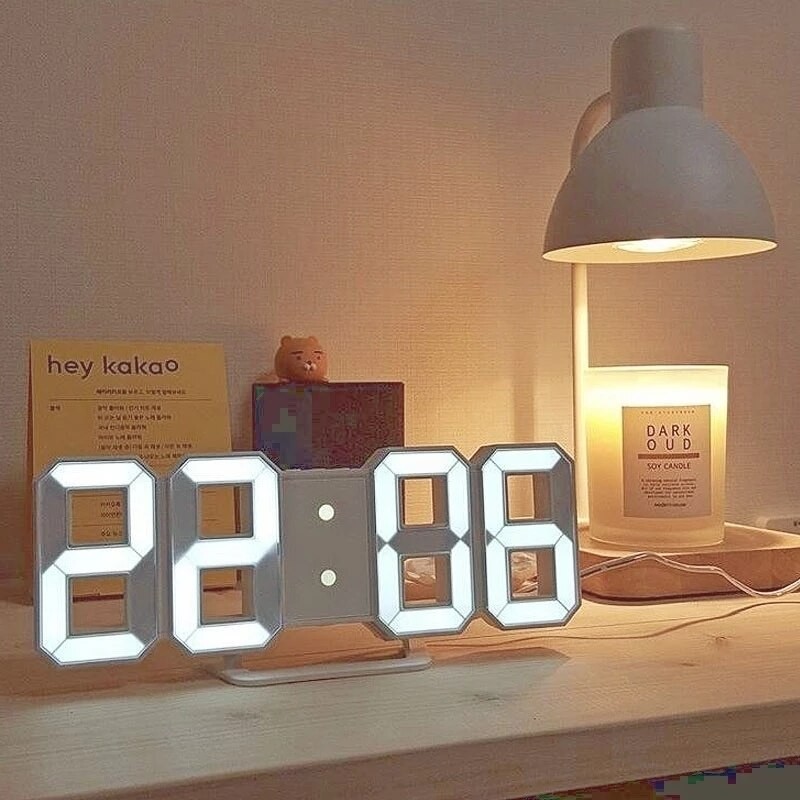 3D Digital Wall Clock LED Table Clock Time