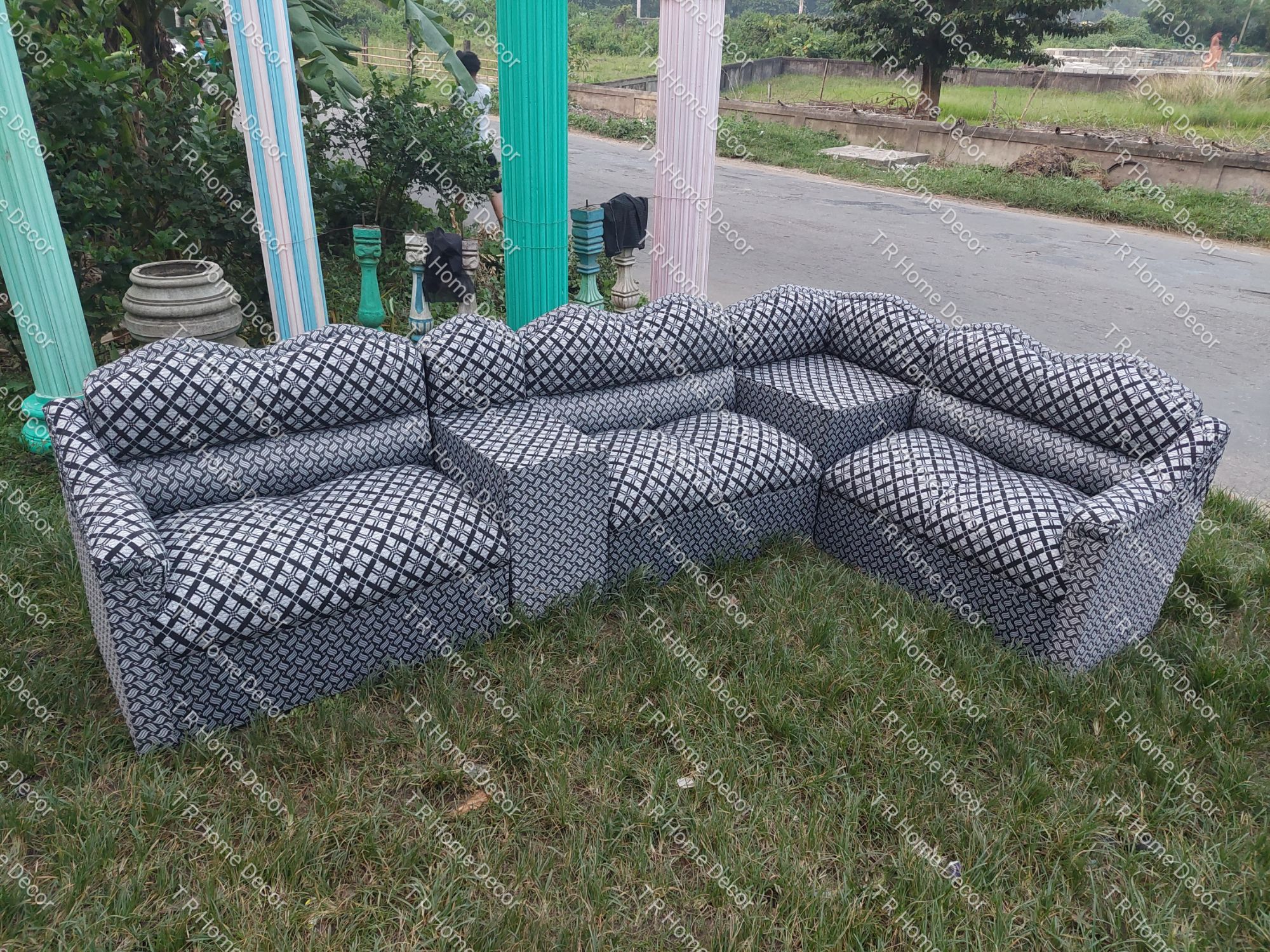 Corner Sofa 6 seat / L Shape Sofa 6 Seat / 6 Seater Sofa Full Set)/ Sofa / Full Set /. 