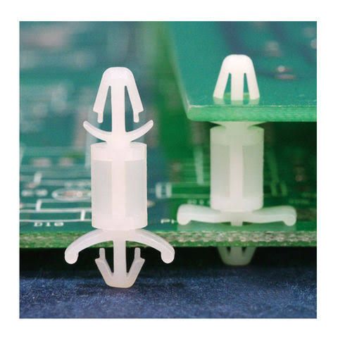 25Pcs Nylon PCB boards circuit board Spacers Standoff fixed clips 3.5mm Hole Locking Snap-In Posts H=10.4mm halter support. 