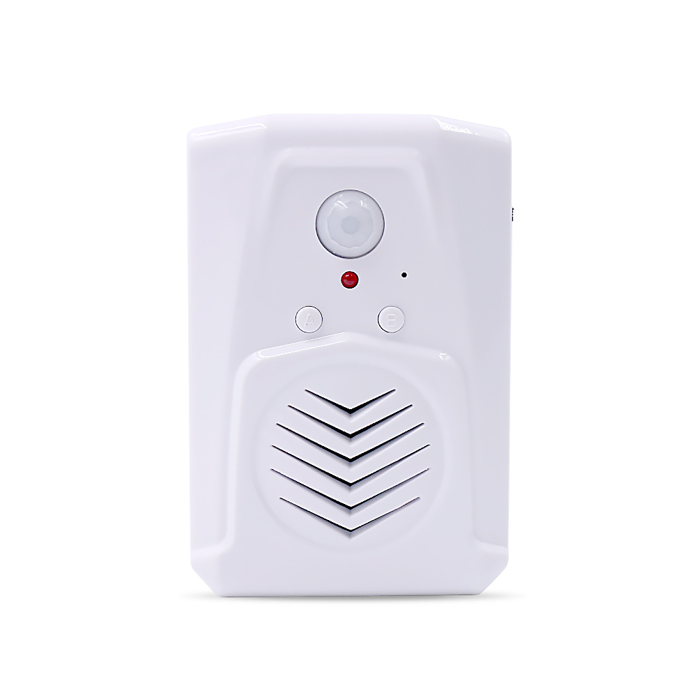 MP3 Downloadable Wireless PIR Motion Sensor Activated Player Infrared Doorbell Shop Store Welcome Voice Reminder with USB Cable. 