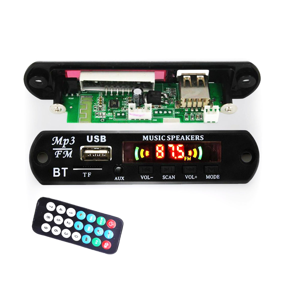 Amplifier USB FM TF Radio Audio Module Music Speaker 3.5mm TF Card AUX DIY Remote Control MP3 Decoder