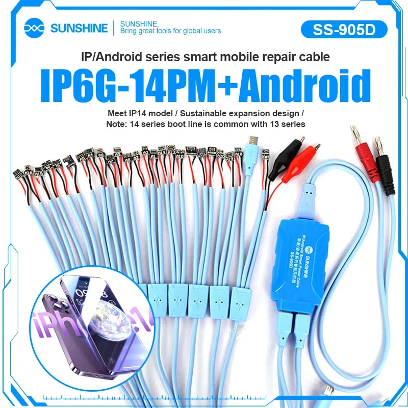 SUNSHINE IBoot SS-908B SS-905D SS-908E Power Startup Extension Cable for Mobile Phone Battery Repair Startup Test Line Tool. 