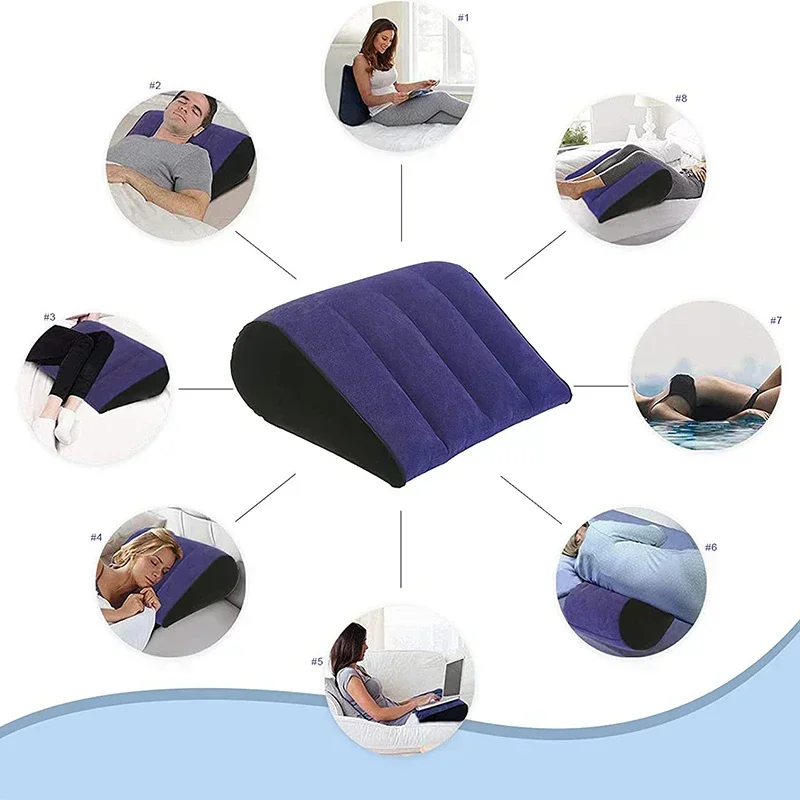 Multifunctional Pillow Toughage Inflatable Cushion Positions Support Air Cushion Triangular Pillow Exotic Night Bed Game Cushion. 