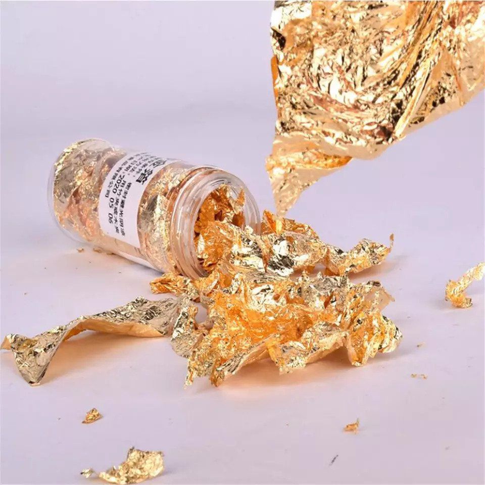 Cake Decorating Accessories Dishes Chef Art Supplies Tools Chocolate 24K Gold Foil Leaf Sheet Flakes