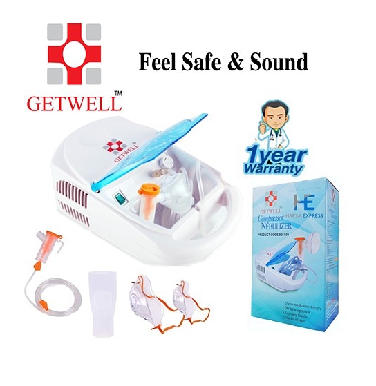Getwell Nebulizer Machine With Child And Adult Musk Compressor Nebulizer Machine RFL free Thermometer. 