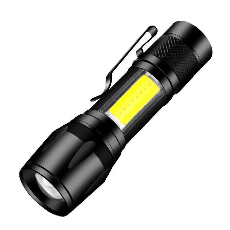 Mini Torch LED Rechargeable Flashlight Portable USB Charging Flashlight High Power Bank